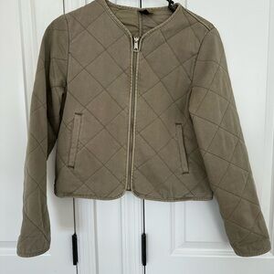 H&M Green Quilted Utility Jacket
